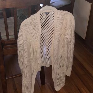 White knit cardigan